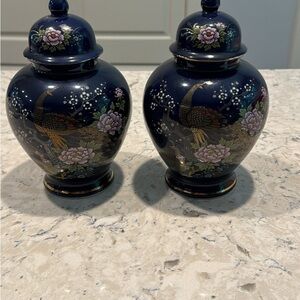 Peacock vases